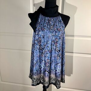 NWOT Simply Aster Printed Halter Top with Tie Detail 2X